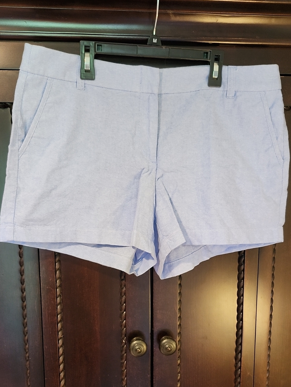 J. Crew Light Blue High-Waist Cotton Shorts